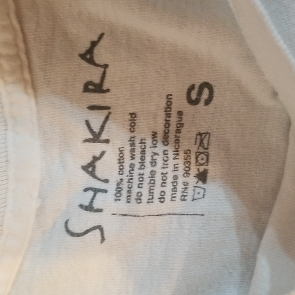 Womans Shakira "El Dorado" Long Sleeve White Shirt Size Small - Picture 5 of 6